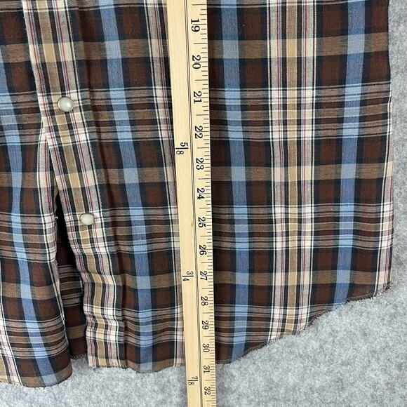 Vintage Dee Cee Western Shirt Mens 15.5/34 Brown Pearl Snap Cowboy USA Made - Picture 7 of 13